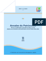 Revue Annales Du Patrimoine Numéro 11