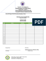 Department of Education: Form 5D Project WATCH Activity Attendance Sheet