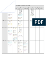 Free Lessons Time Table