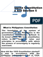 1935 Philippine Constitution Article XIV SECTION 5