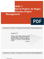 CPM-Module-1 Introduction To Project, Its Stages and Construction Project Management