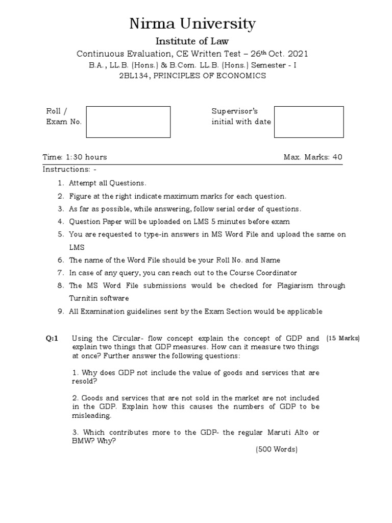 Ce Written Test 26th Oct 2021 | PDF | Economics | Business