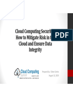 Cloud Computing Security - How To Mitigate Risk in Thecloud and Ensure Data I