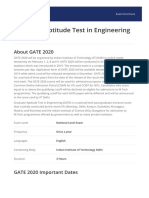 Graduate Aptitude Test in Engineering: (GATE)