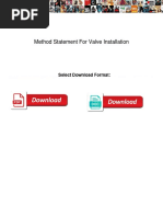 Pump Installation Method Statement | PDF | Pump | Equipment