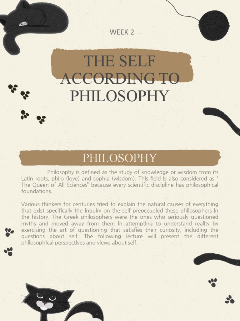 Week 2 The Self According To Philosophy Pdf Id Mind