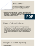 Bilateral Diplomacy: The Building Block of International Relations