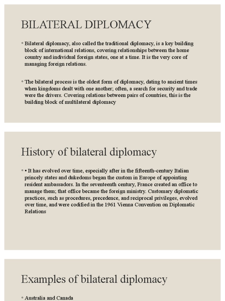 Bilateral vs Multilateral Diplomacy Explained | PDF | Multilateralism ...