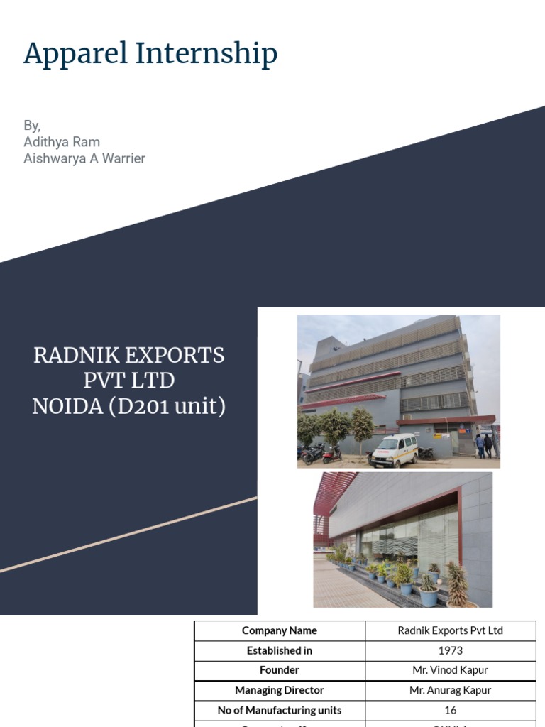 Apparel Internship PDF