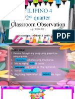 Cot 2ND QRT Filipino 4 Kaantasan NG Pang-Uri