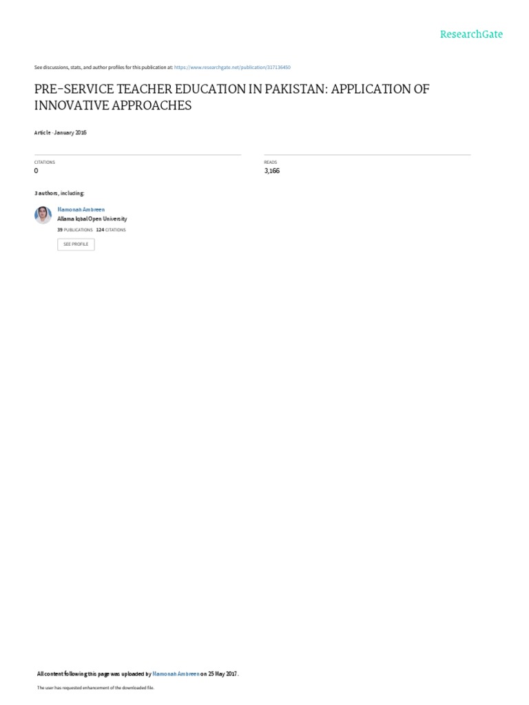Innovative Approaches in Teacher Education | PDF | Teachers | Teacher ...