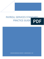 Payroll Services Standard Practice Guide: Michigan Technological University - Human Resources - 2017