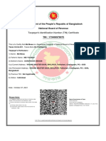 Bangladesh TIN Certificate for Md Mosa