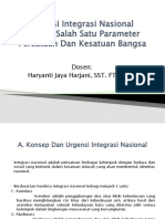 Urgensi Integrasi Nasional Sebagai Salah Satu Parameter Persatuan Dan Kesatuan Bangsa