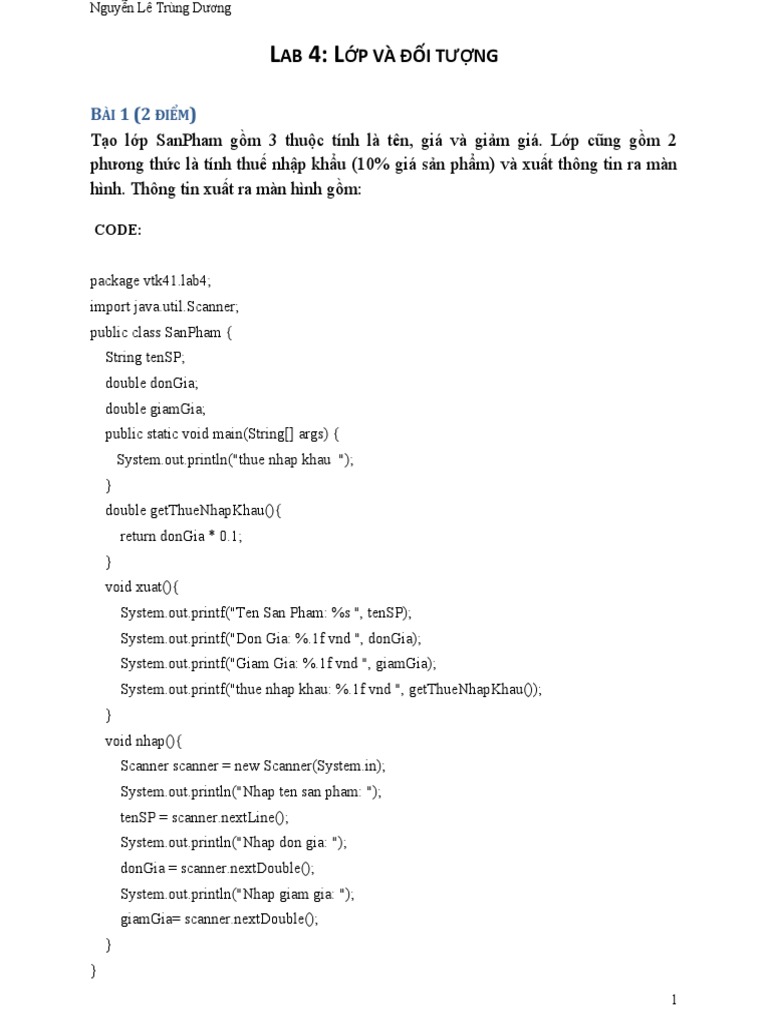 Dương Lab4 | PDF