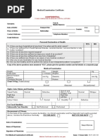 Pre Employment Medical Test Form | PDF