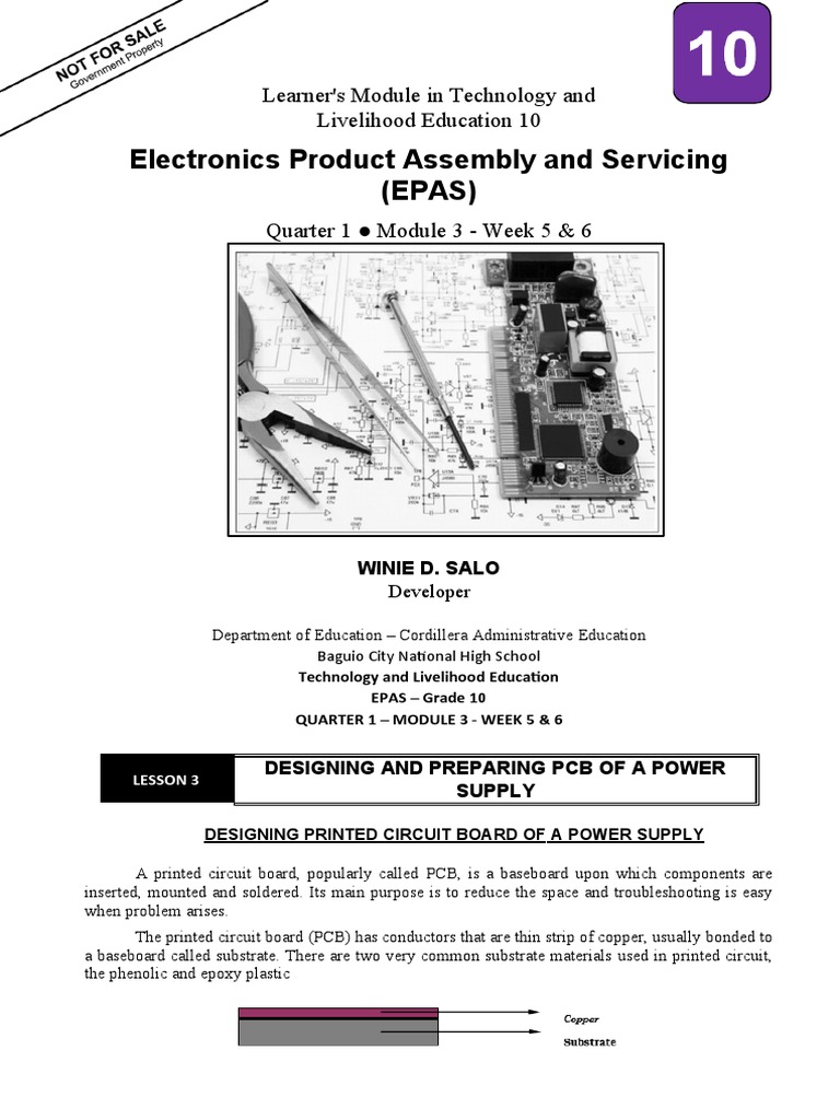 Electronics Product Assembly and Servicing (EPAS) Learner's Module in Technology and