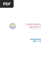 Download Pondicherry University Prospectus 2011-2012 by Ajith Katragadda SN53543505 doc pdf