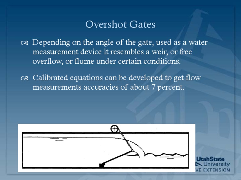 Overshot Gates for Water Measurement | PDF