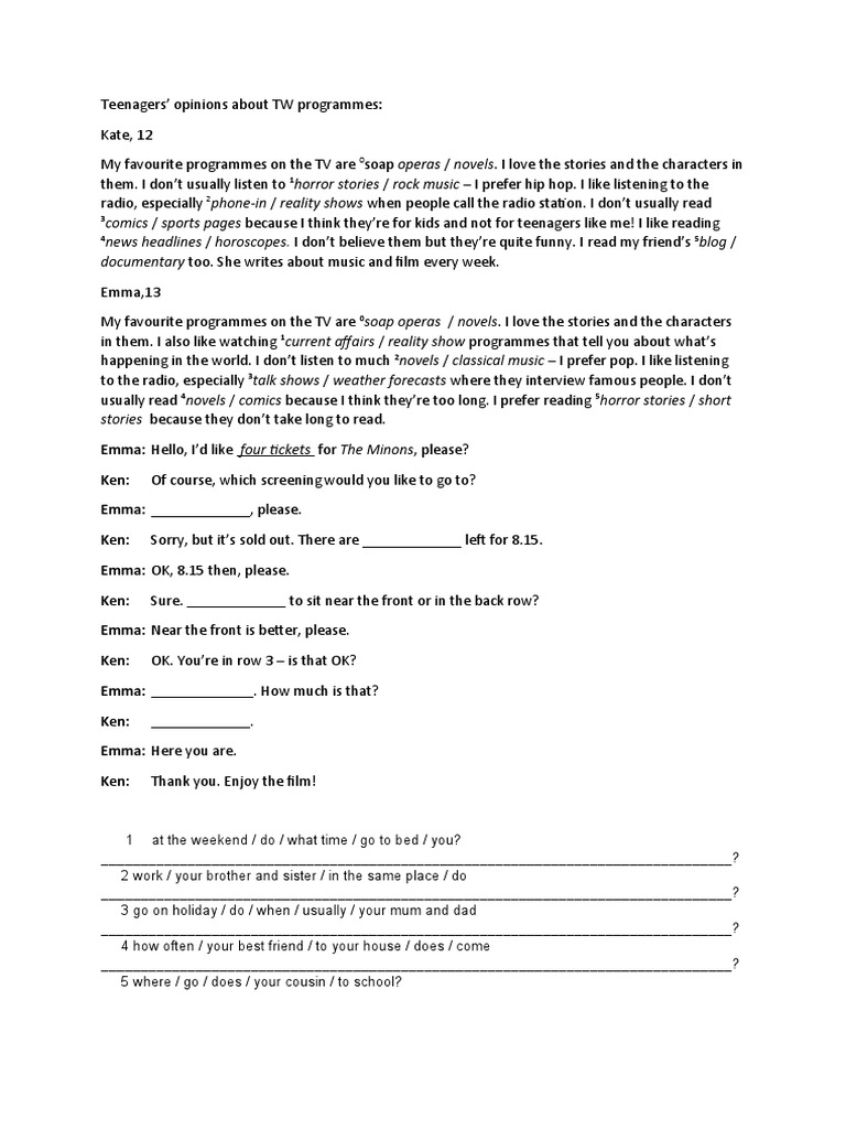 English Class A2 Unit 1 Pdf Internet