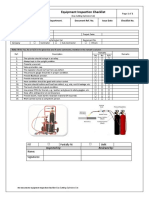 Gas Cutting Cylinders Set Inspection Checklist