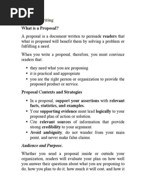 Proposal Writing