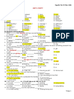 Unit 3: Party: Test 1: I. Pronunciation