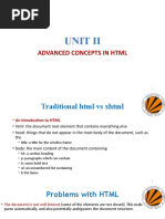 Advanced Concepts in HTML 1