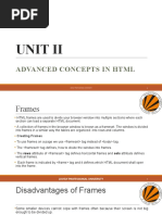 Unit Ii: Advanced Concepts in HTML