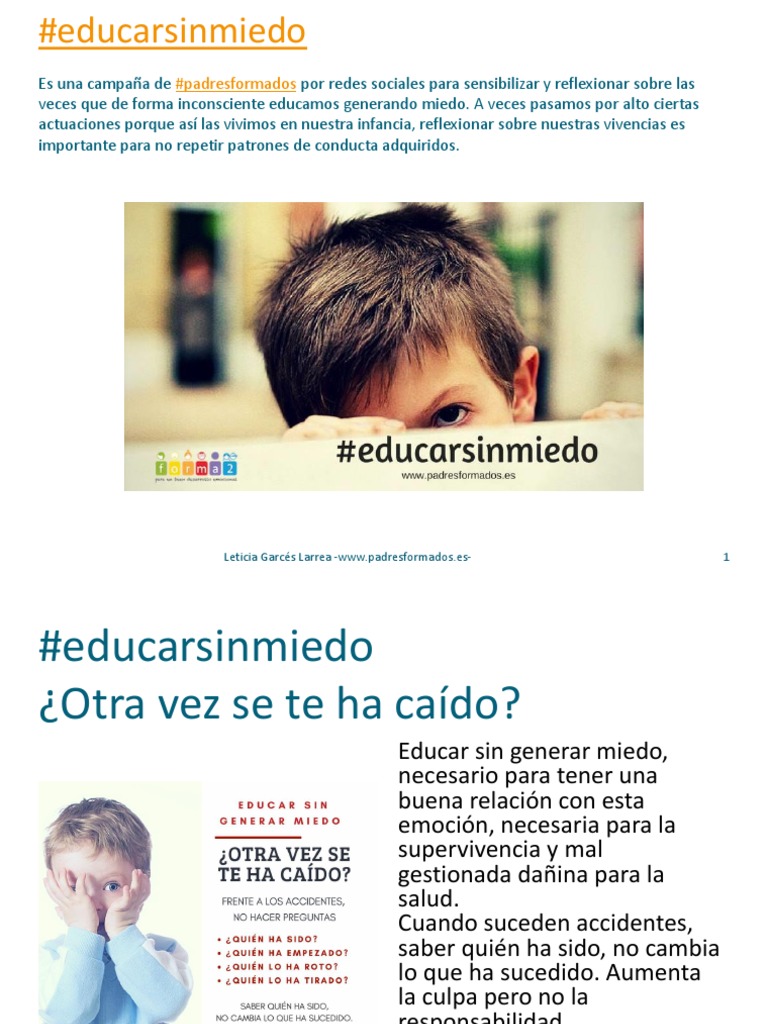Educar Sin Miedo PDF Las emociones Mentira