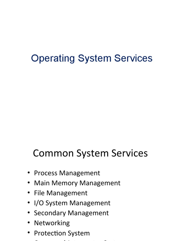 Os Services | PDF | Computer Data Storage | Operating System