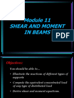 Module 11 - Shear and Moment in Beams