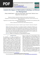 Analysis The Impact of Information Technology On Efficient Tax Management