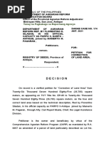 Tunay Na Pagbabago Sa Repormang Agraryo: Decision