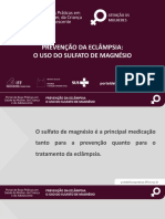 Prevenção Da Eclâmpsia - o Uso Do Sulfato de Magnésio