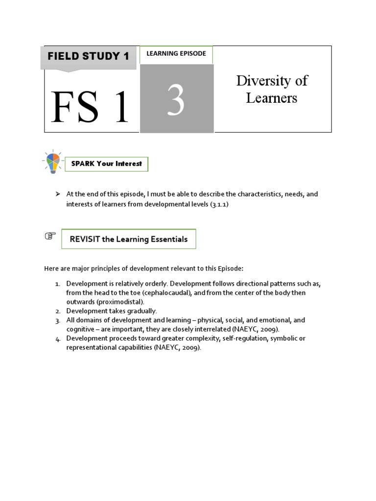 FS 1 Episode 3 | PDF | Learning | Temperament
