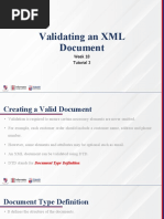 Validating An XML Document: Week 18 Tutorial 3