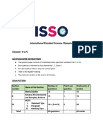 International Standard Science Olympiad: Question Paper Instructions