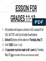Id Session For Grades 11