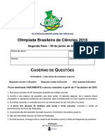 Olimpíada Brasileira de Ciências 2018