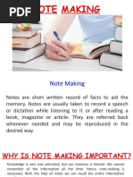 XI English Note Making