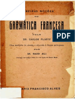 Primeiras Nocoes de Gramatica Francesa Carlos-Ploetz