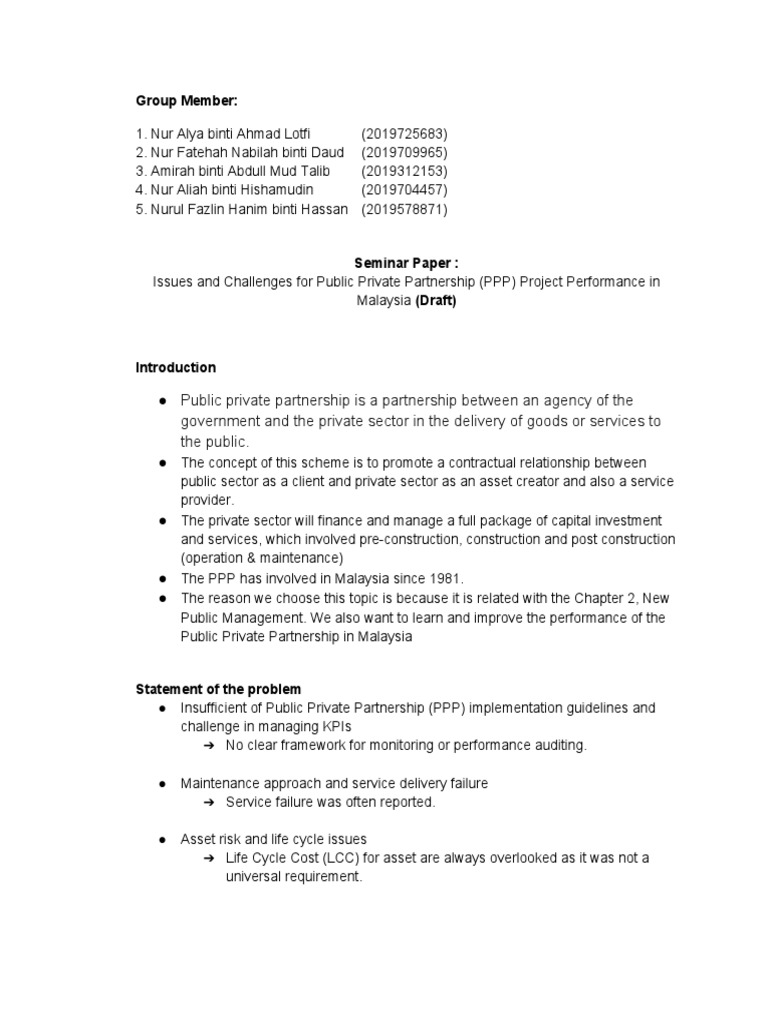 DRAFT ADS656 Chapter 2 | PDF | Public–Private Partnership | Governance