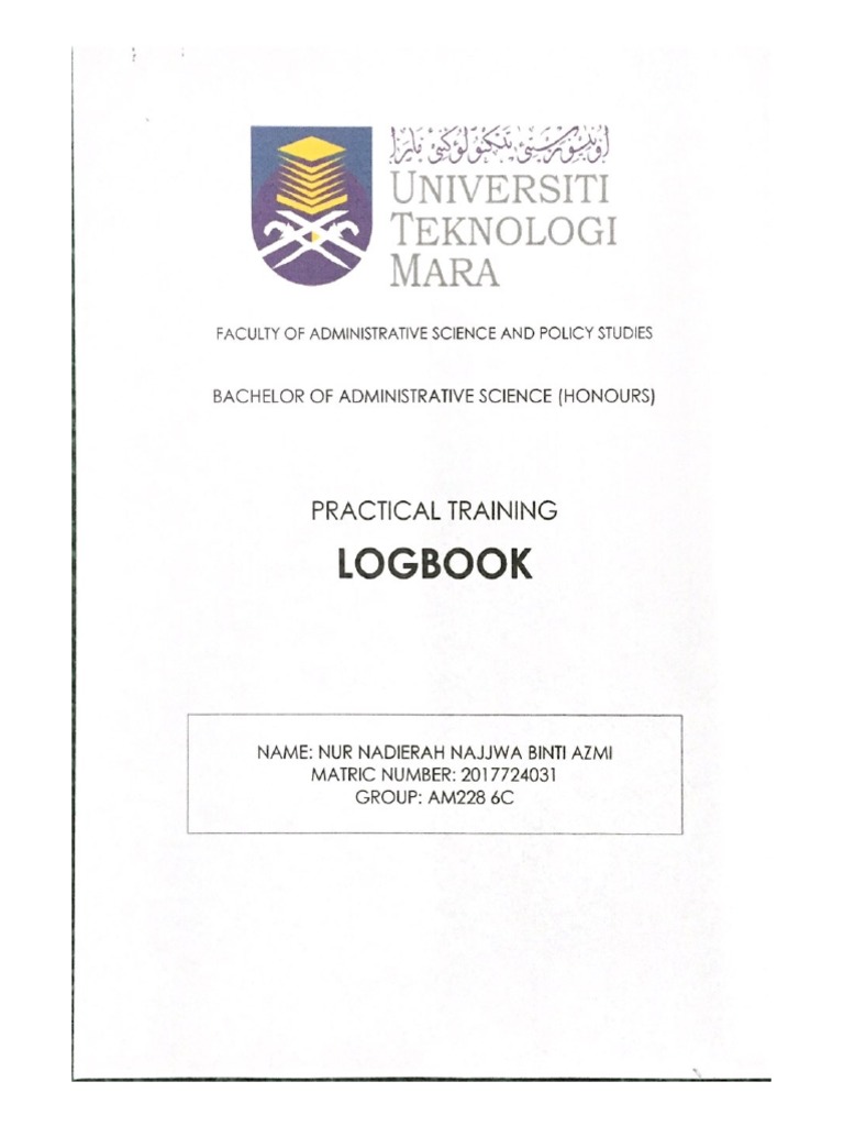 Logbook Sample | PDF