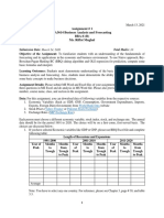 BA3614 Business Analysis and Forecasting Assignment