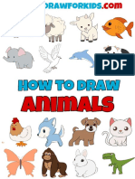 Animals Drawing Worksheets