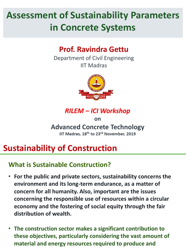 Sustainability in Concrete Systems | PDF | Life Cycle Assessment | Cement