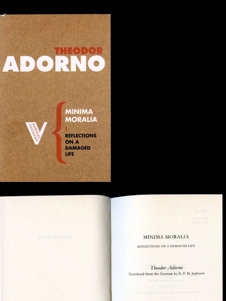 Adorno. Minima Moralia. PDF
