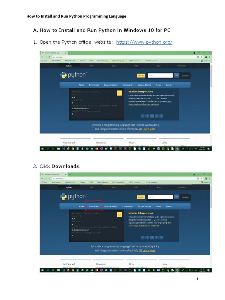 How To Install Python Programming Language | PDF | Python (Programming ...