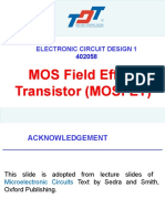 MOS Field Effect Transistor (MOSFET) : Electronic Circuit Design 1